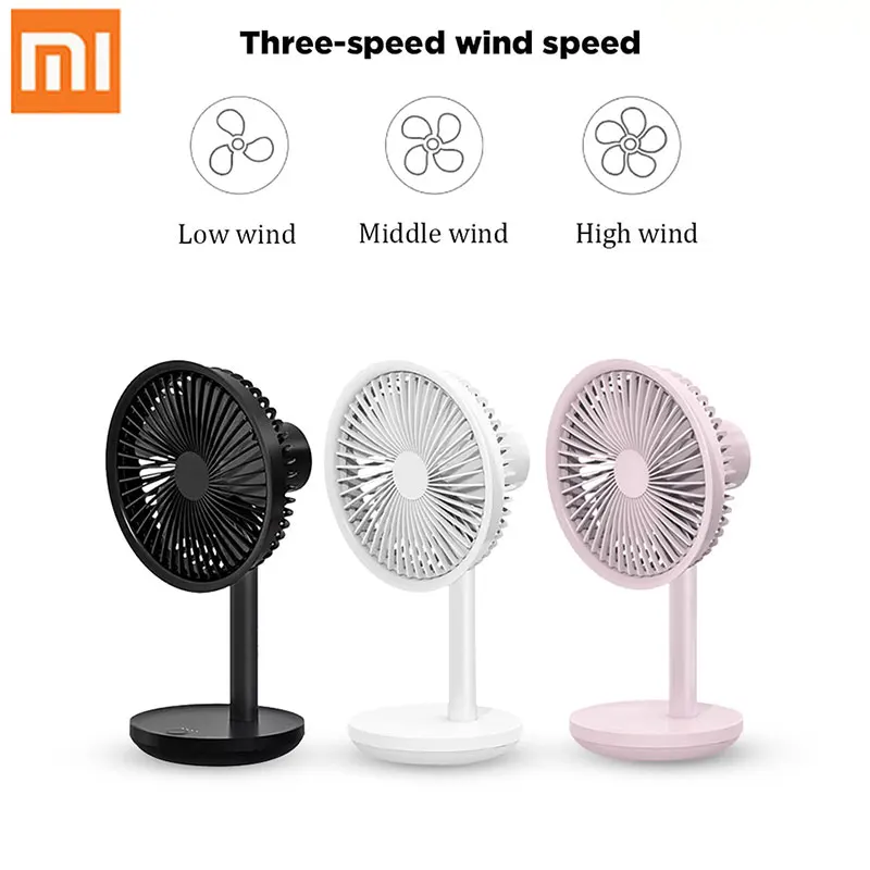 

Xiaomi SOLOVE Mini Fan Mijia USB Charging Cooling Fan 3 Wind Speed Desktop Fan 4000mAh Battery Summer Cooler for Home Office