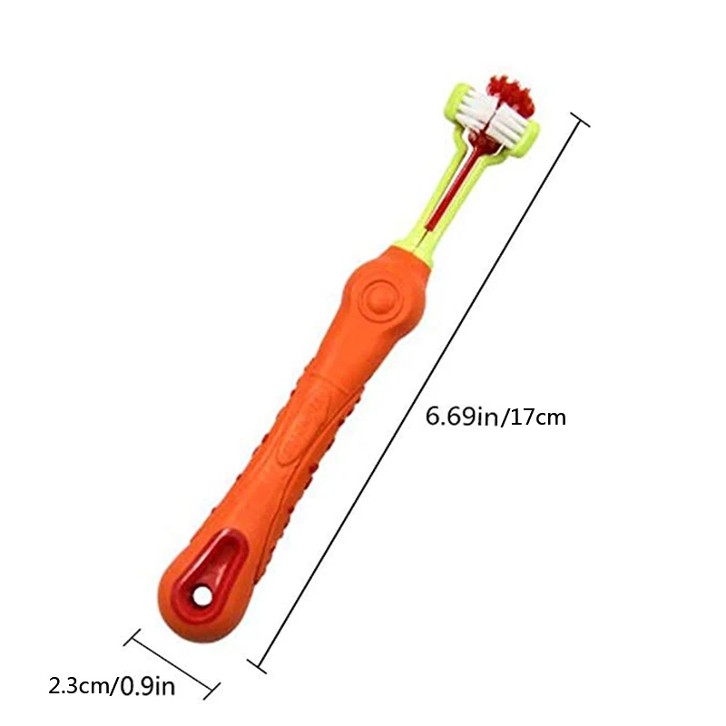 Three Sided Pet Toothbrush Dog Brush Addition Bad Breath Tartar Teeth Care Dog Cat Cleaning Mouth Grooming Supply Drop Shipping