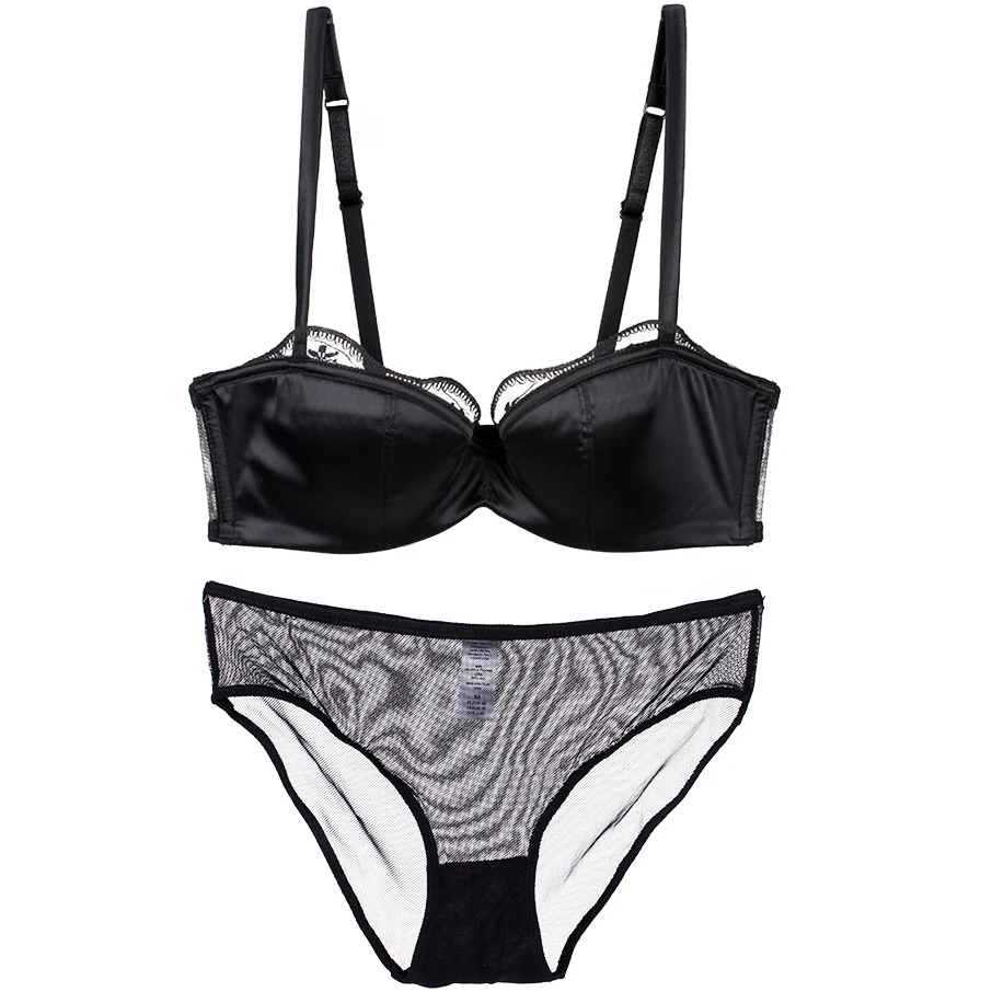 Wholesales or Retails Graceful Womens 1/2 Cup Lace Adge Bra & Underwear