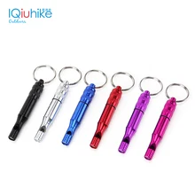 IQiuhike из алюминиевого сплава свисток для выживания на природе спасательный Кемпинг Пешие Прогулки Спасательный Инструмент для путешествий укрепленный контейнер для воды