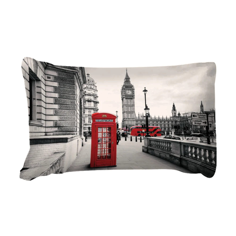 Ambesonne Doodle Duvet Cover Set Twin Size I Love London Double Decker Bus Telephone Booth Cab Crown of United Kingdom Big Ben Multicolor nev_41655_twin Decorative 2 Piece Bedding Set with 1 Pillow Sham 