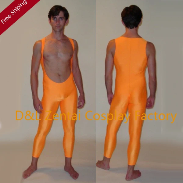 Free Shipping DHL Sexy Lycra Spandex One Piece Suits Orange Cool