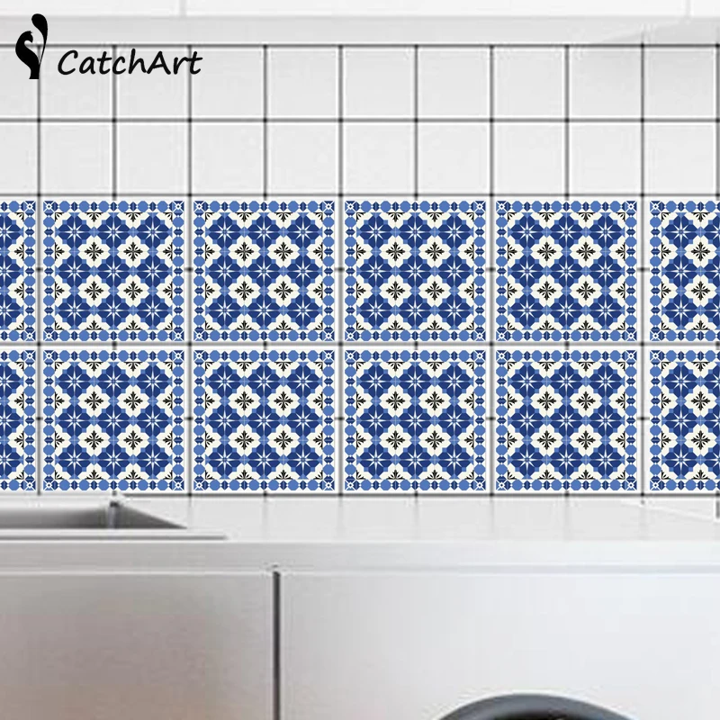 10 Pcs PVC Wall Sticker Bathroom Waterproof Self adhesive Wallpaper