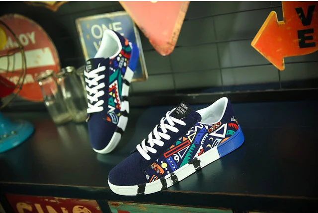 

2019 New Style Casual Men's Shoes Fashion Plimsolls Korean Sports Board Shoes Ventilate Multicolor Wear-resisting