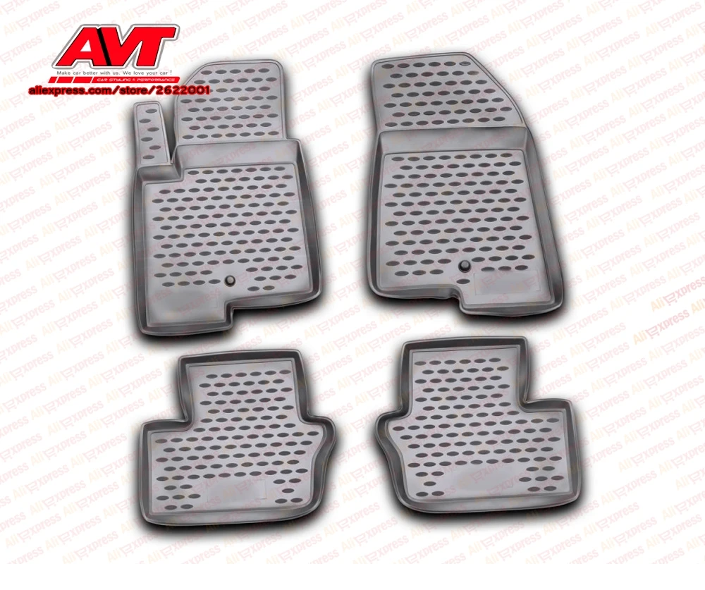 Floor mats for Jeep Liberty 2007 4 pcs rubber rugs non slip rubber