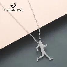 Todorova вдохновляющее ожерелье для бегунок, Женское Ожерелье для марафона, кулон для влюбленных, Спортивная бижутерия, Прямая поставка