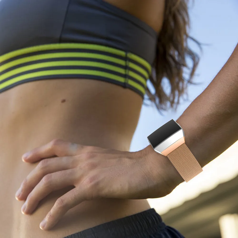 Для Fitbit ионический ремешок, магнитный с миланским плетением Петля из нержавеющей стали ремешок Ремешок Замена аксессуары для Fitbit Ionic ремешок для часов