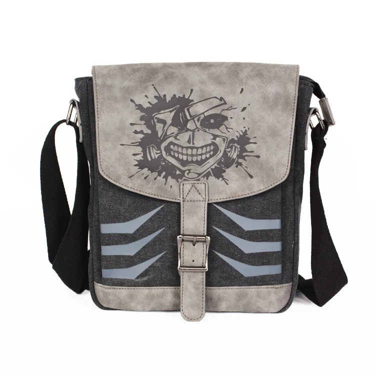 

Hot Anime Tokyo Ghoul cos kaneki ken cartoo Printed canvas cover fashion man woman crossbody bag Leisure Handbags schoolbag