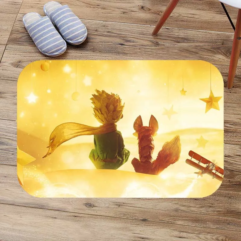 

Little Prince Pattern Anti-Slip Suede Carpet Door mats Customized Doormat Outdoor Kitchen Rug Living Room Floor Mat