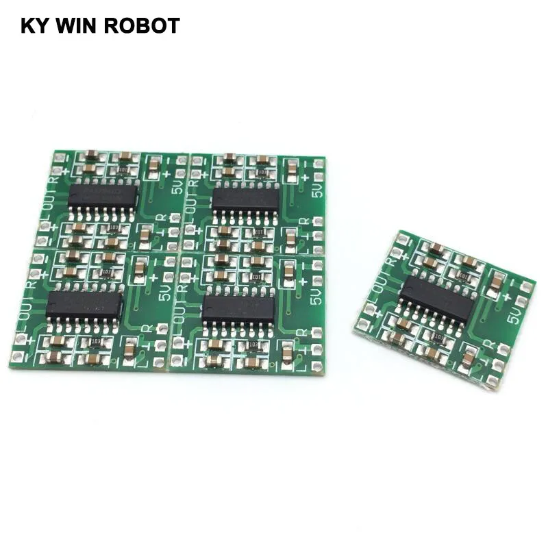 

5PCS PAM8403 Super mini digital amplifier board 2 * 3W Class D digital amplifier board efficient 2.5 to 5V USB power supply