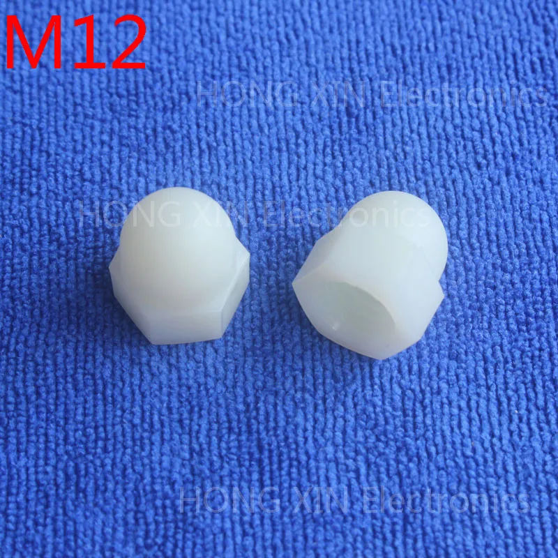 M12 1 pcs white Nylon acorn nuts /12mm Protection Dome Head hex Cover