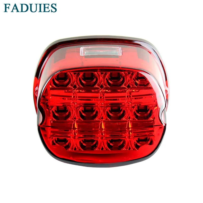 

FADUIES Red LED Brake Tail Light Motorcycle License Plate Lamp For Harley Sportster 883 1200 XL Electra Glide FLHT FLHT