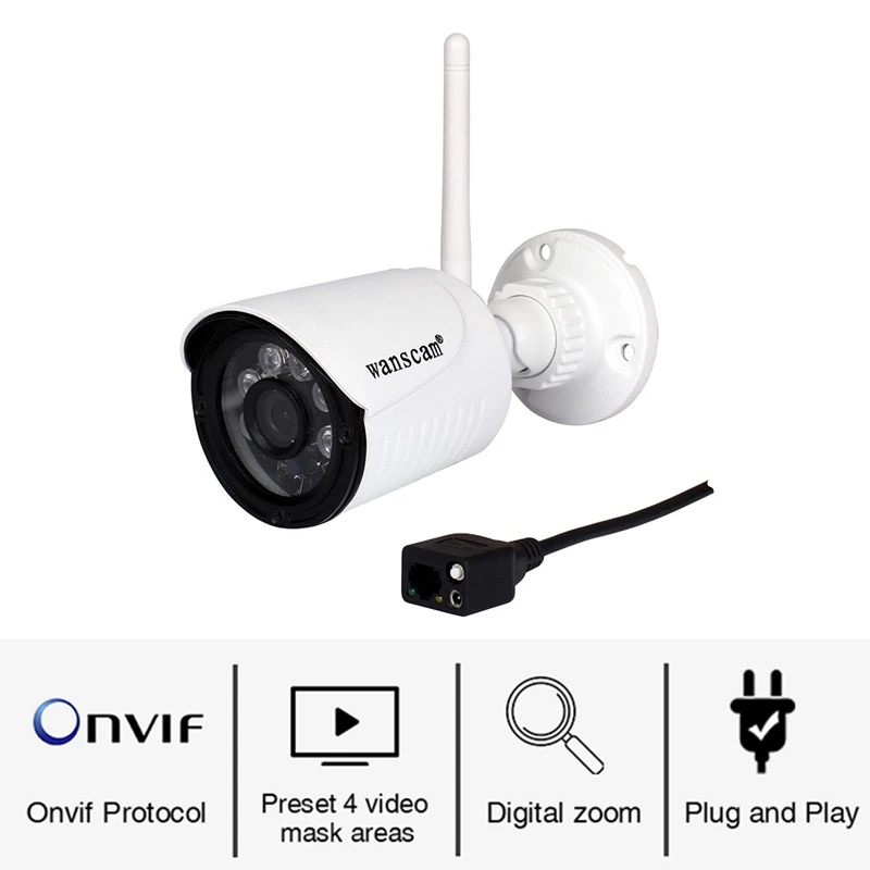 

Wanscam HW0022 1080P WiFi IP Camera Wireless CCTV 2MP Outdoor Waterproof Onvif Security Camera Support 128G TF Card