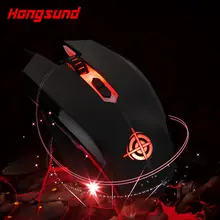 Hongsund Wired Gaming Mouse USB Optical LED Lights Mouse Gamer 4000 DPI with 6 Button For PC Laptop Desktop Computer CF CS LOL