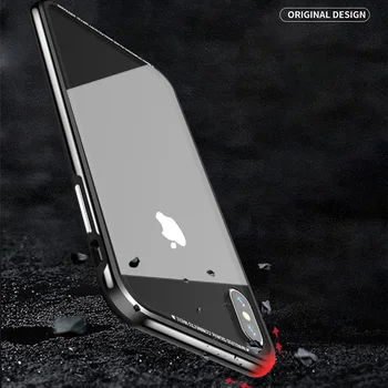

R-just Scratch-proof TPU Metal Bumper For iPhone XS Max Case Glass Back Cover For iPhone XS Case on For iPhone XR Shell