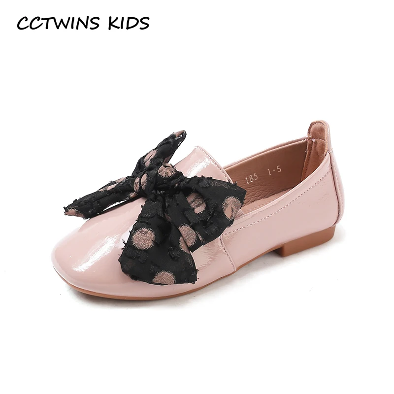 

CCTWINS Kids Shoes 2019 Spring Girls Fashion Butterfly Slip on Shoes Children Pu Leather Flat Babys Brand Party loafers GL2056