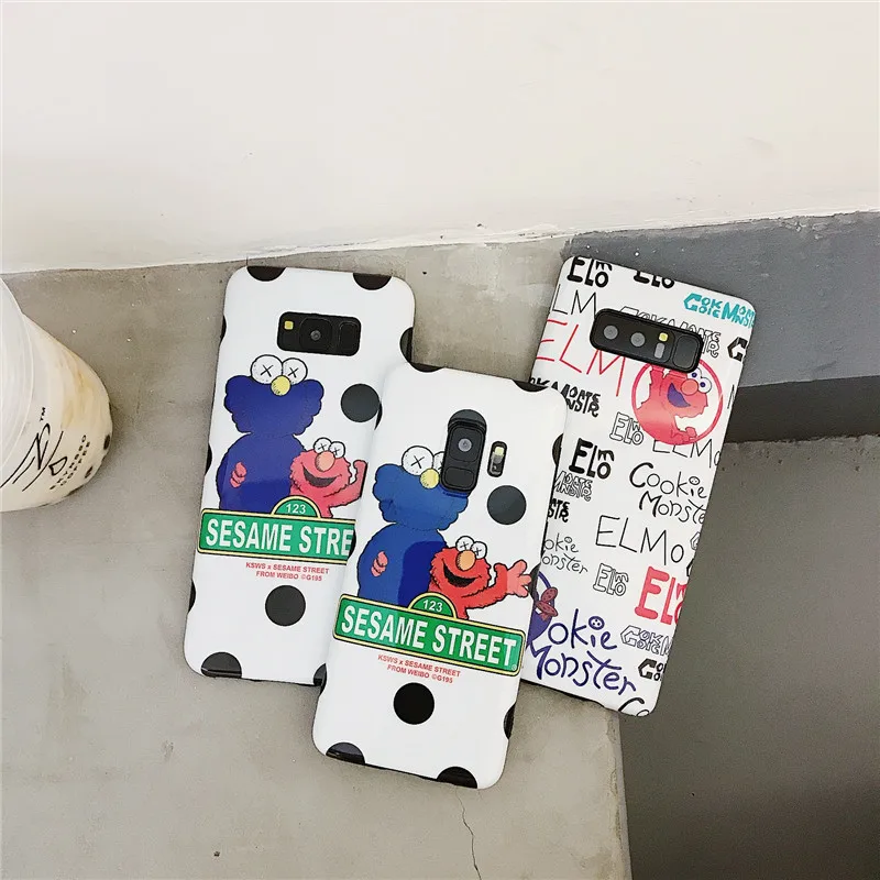 

Luxury Lovely Glossy Sesame Street Soft Case For Samsung Galaxy Note 8 9 S8 S9 S10 S9Plus S10 PLUS S7edge Back Phone Cases Cover