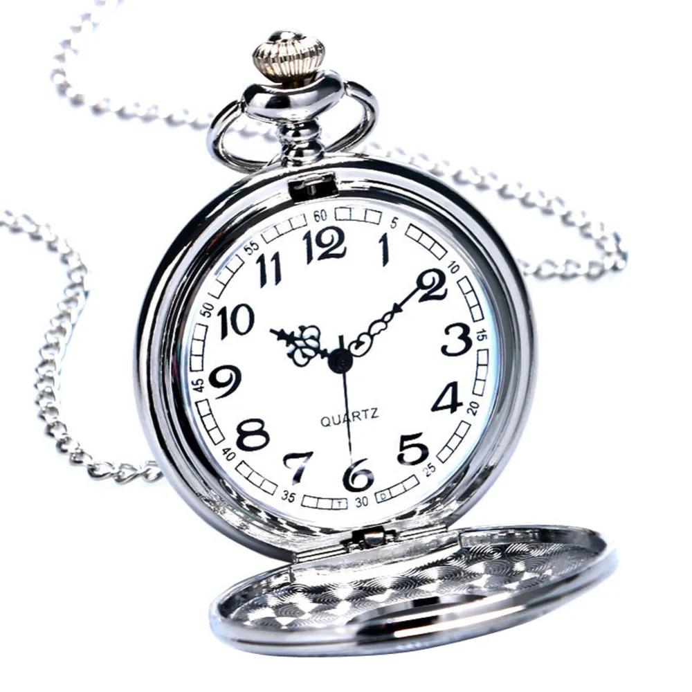 Vintage Unisex Fashion Roman Number Quartz Steampunk Pocket Watch P427 4