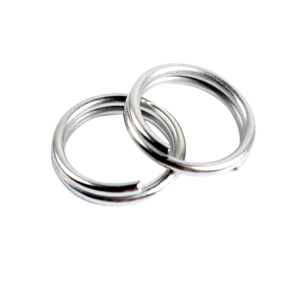 

50pcs Double Loop solid Fishing Split Rings Accessories Swivel Lure Connector For Fishing