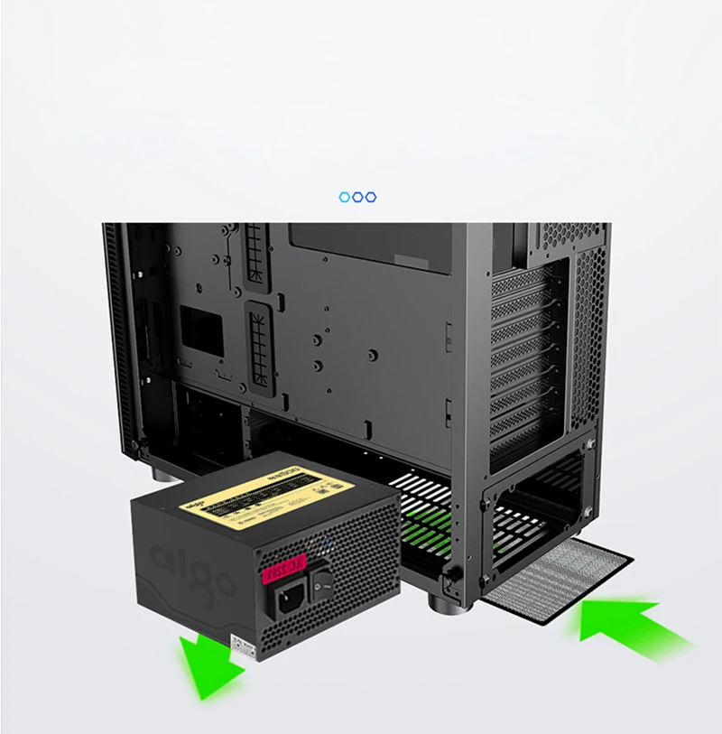 Aigo настольный компьютерный игровой чехол Mid-Tower ATX игровой ПК компьютерный корпус чехол из закаленного стекла компьютерный чехол s с 4 шт. rgb-вентилятором