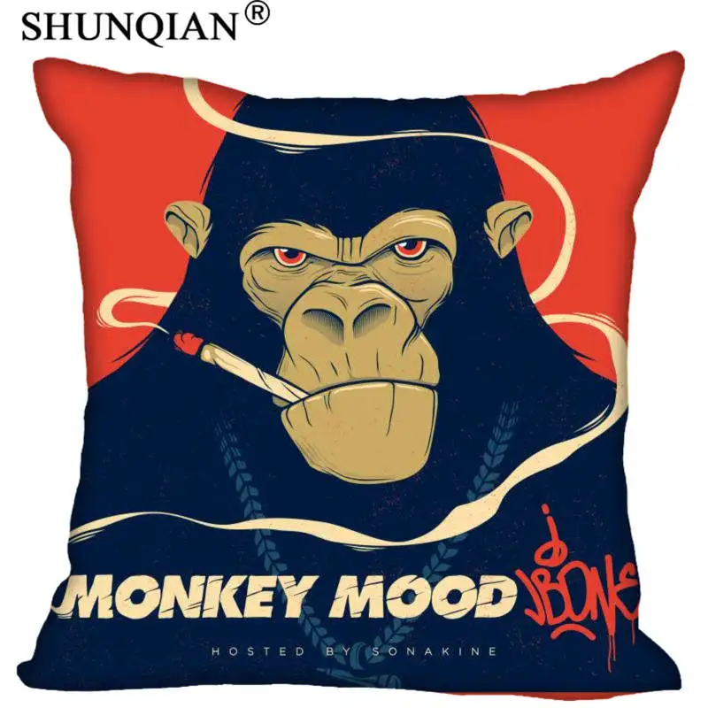 Hot Sale Custom Monkey art Pillowcase 40x40cm 45x45cm 60x60cm(Two Sides