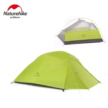 Naturehike Outdoor 3 Person Tent Ultralight Camping Tent Double Layer Tent Waterproof Tent NH15T003-T210T naturehike outdoor travel camping tent ultralight 1 2 person four season tent double layer waterproof shelter camping equipment