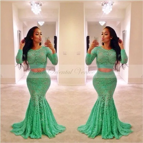 Neon green mermaid prom dresses 2017 Neon green mermaid prom dresses 2017
