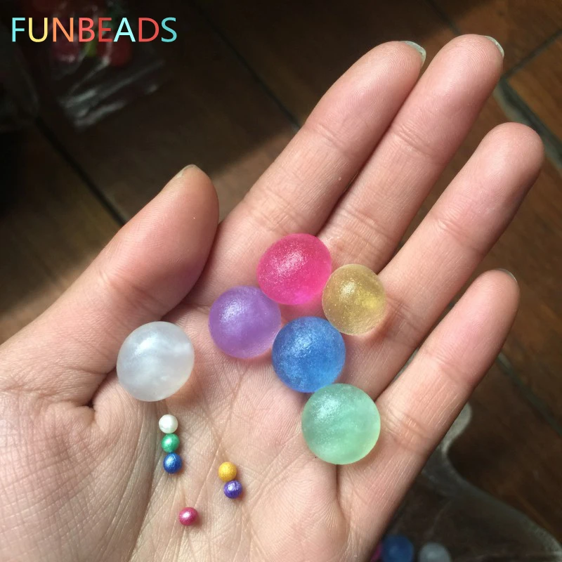 50 г/лот Funbeads 3-3,5 мм жемчужно-блестящие Кристальные грунтовые водные бусинки грязевые растущие водяные шары Свадебный домашний декор FGX