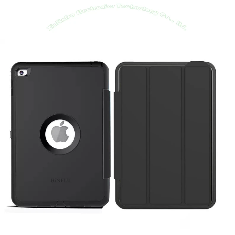 Для iPad Mini 4/3/2/1 Smart Cover+ Силиконовые ТПУ Жесткий чехол-накладка с рисунком чехол дети Безопасный бронированный противоударный чехол Heavy Duty с Экран протектор IM408