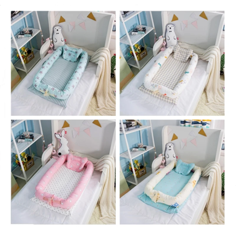 

Baby Nest Bed Crib Removable Washable Bebe Separated Portable Bed Full Removal Design of Bionic Travel Bed with Bumper Baby Care