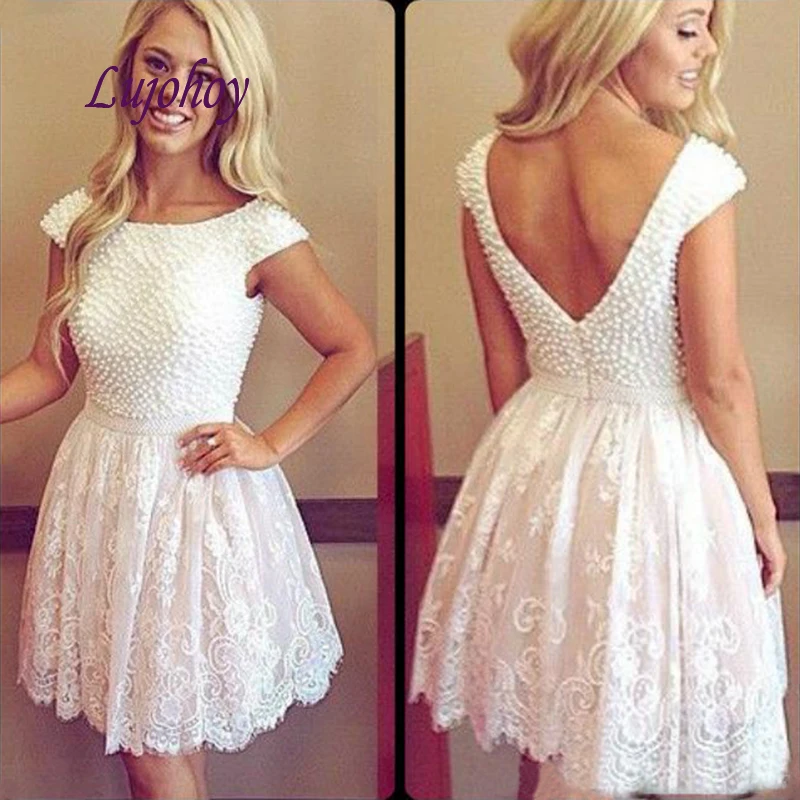 white lace graduation dresses