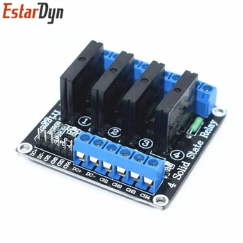 

10pcs 4 Channel 5V DC Relay Module Solid State Low Level SSR AVR DSP 2A 240V H52