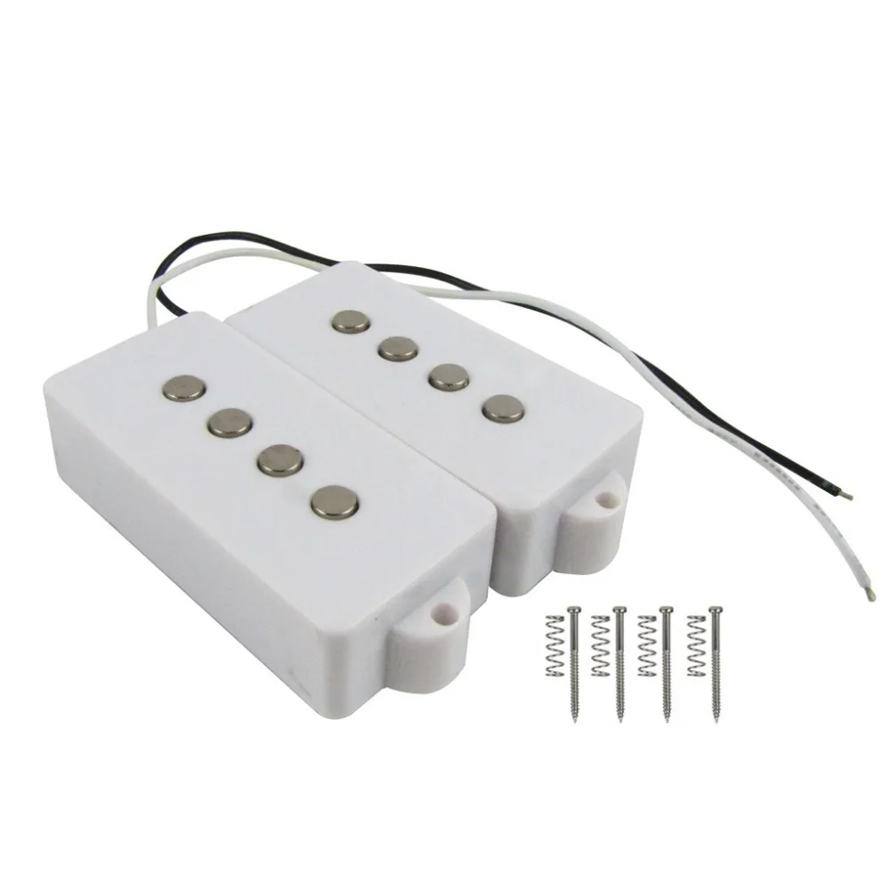 Buy NEW 4 String Bass Pickup Set White for Precision P Bass Style Replacement