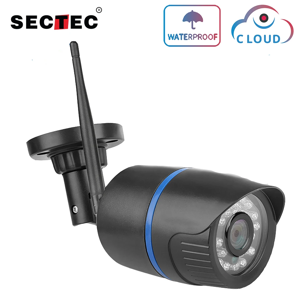 

SECTEC Cloud Waterproof IP Camera WiFi 720P Surveillance Bullet Outdoor Wireless Camera Security Night Vision CCTV Camera Onvif