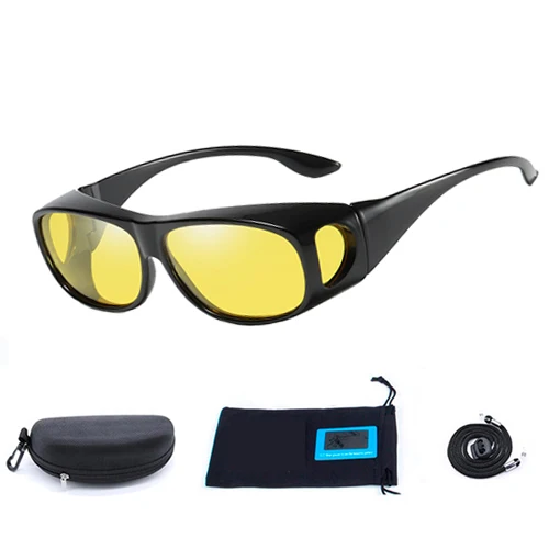 Солнцезащитные очки для фитнеса, поляризационные, подходят для близорукости, велоспорта, рыбалки, кемпинга, вождения, ультрафиолетовые спортивные очки, поляризованные линзы jp - Цвет: Yellow case