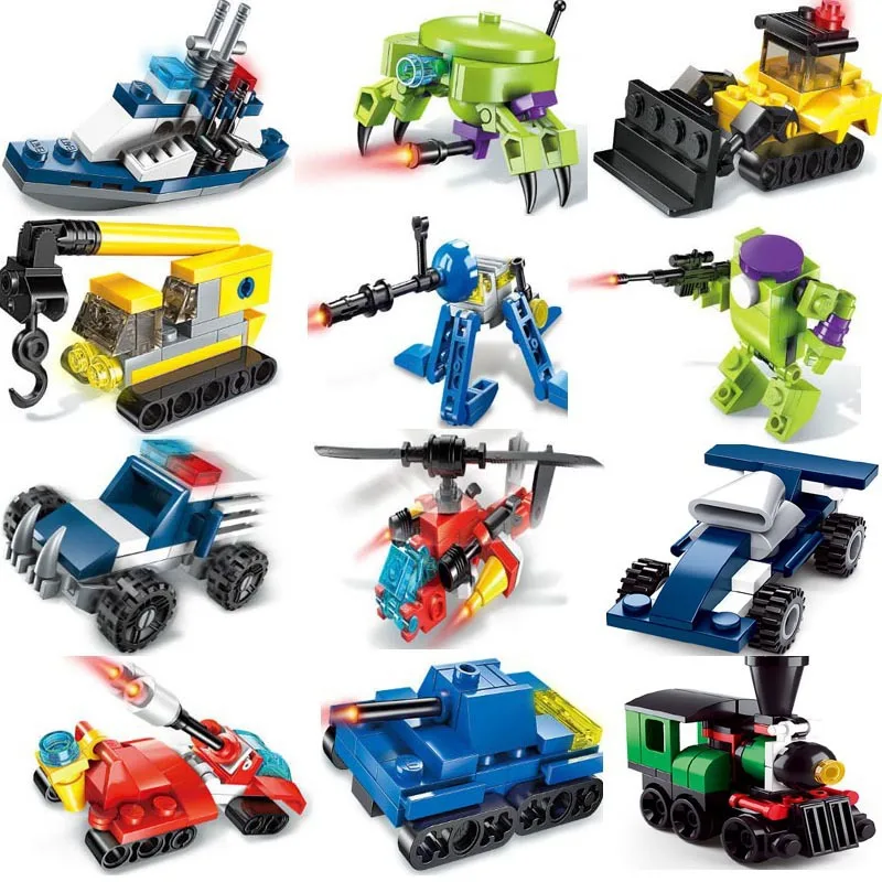 

Legoing Building block toys for children super transformer fleet 10pcs/set multi blocking tactical fleet extream squads
