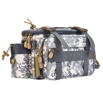 

Fishing Bag Multifunctional Outdoor Large Waterproof Waist Shoulder Bag Case Tackle Bag Case Reel Lure Strap Pockets Storage Bag