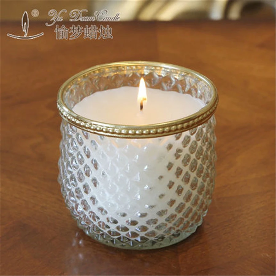 Aromatherapy Glass Candle Cup Holder Bougies Anniversaire Decorative