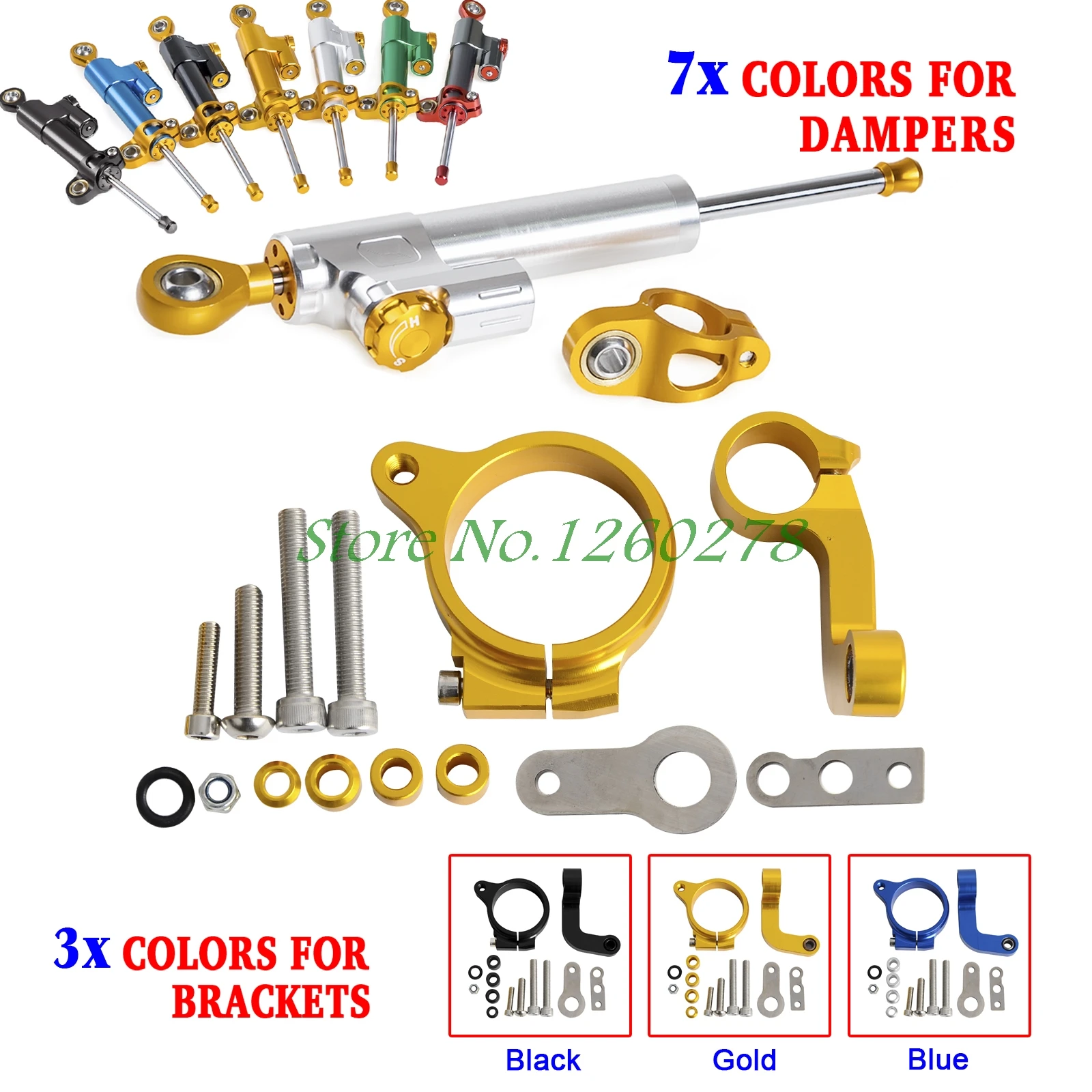 

Motorcycle CNC Steering Damper Stabilizer & Bracket For BMW R1200GS LC 2013 2014 only (Water Cooled)