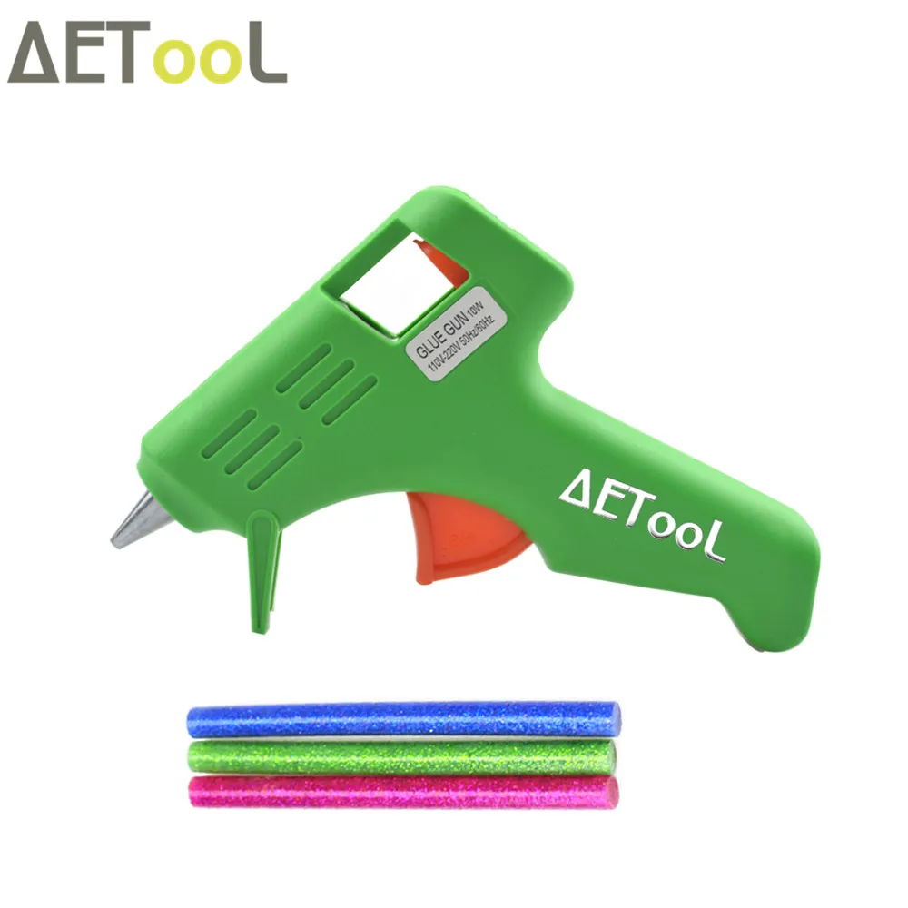 Клеевой пистолет AETool 10 Вт цветной 7 мм термоклеевой термоэлектрический для
