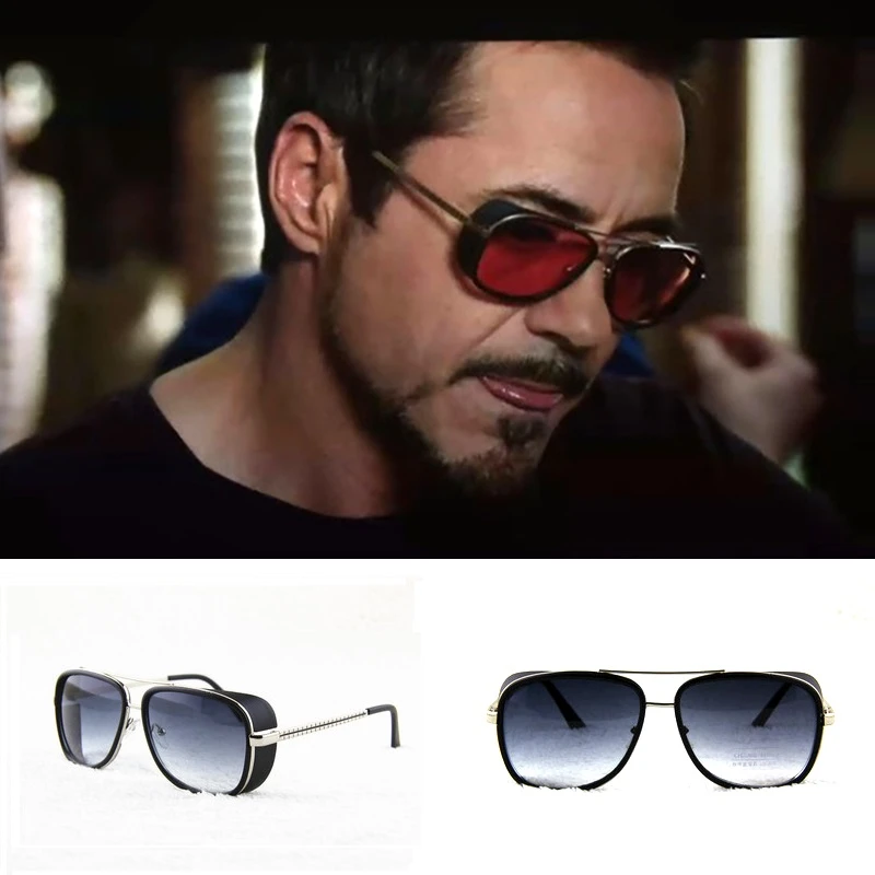 Iron Man 3 Tony Stark Sunglasses Men Women Coating Vintage Brand Design Sun Glasses Retro Shades Windproof Goggles Oculos De Sol Men S Sunglasses Aliexpress