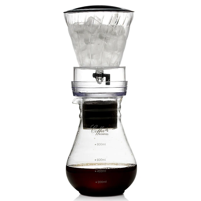 YRP Water Drip Coffee Machine New Reusable Filter Tools Glass Espresso Coffee Dripper Pot Ice Cold Brew Coffee Maker BDH-04 4