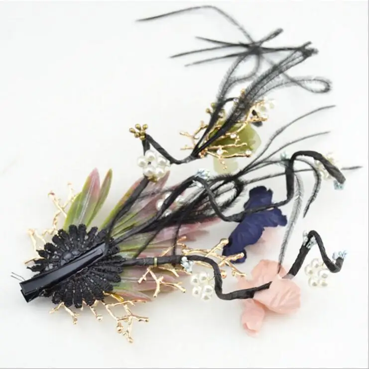 Brides Headwear Mori Bohemian Feather Hairpin Hair Decorations ZH020