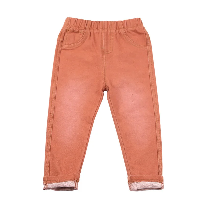 Осенне-зимние джинсы для маленьких мальчиков; брюки для малышей; утепленные брюки для мальчиков; повседневные теплые штаны для девочек; детская одежда; джинсовые От 1 до 6 лет - Цвет: Style Ten