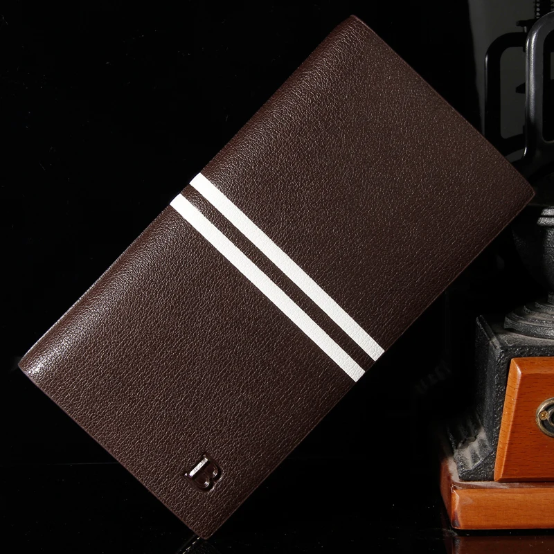 

New 2015 Men Wallets Brand Mens Long Wallet Male Money Purses With Flip Up ID Window Thin Long Korean Style Wallet