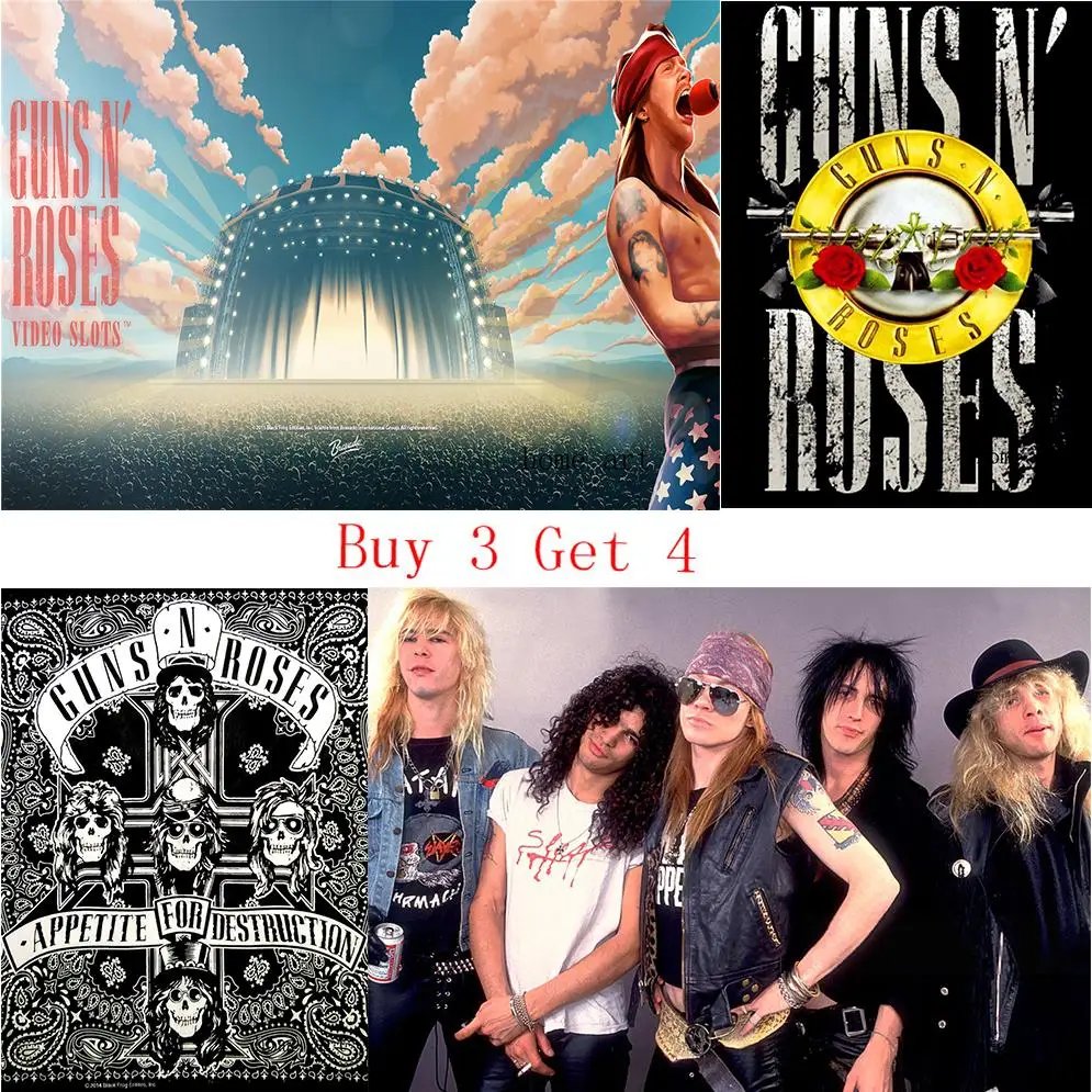 

GUNS N' ROSES music Poster Clear Image Wall Stickers Home Decoration Good Quality Prints White Coated Paper