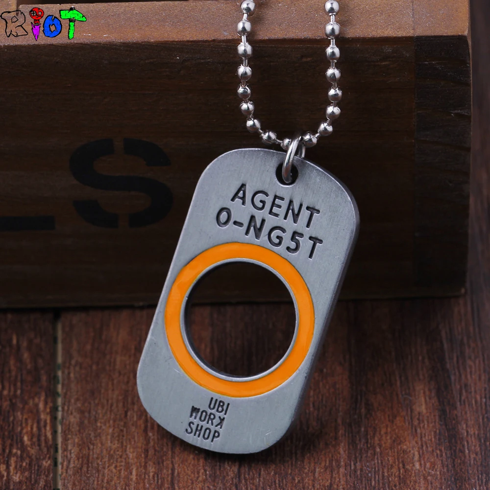 Game Tom Clancys The Division necklace Vintage Ancient Silver Dog Tag Pendant Keychain alloy Keyring key