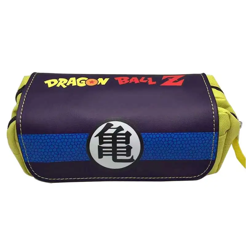 Прекрасный мультфильм кожаная ручка сумки карандаш японского аниме Dragon Ball Z кошелек канцелярские чехол подарки студент двойная молния кошелек, ручка