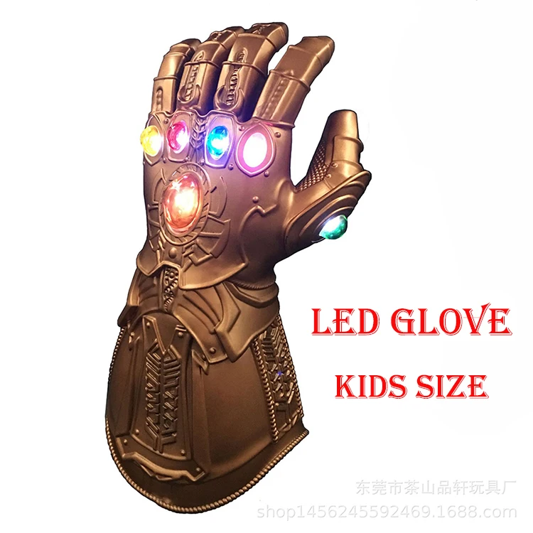Kids Led Gauntlet Endgame танос Led бесконечность Gauntlet Бесконечность камни войны светодиодные перчатки маска для детей и взрослых подарок на год Косплей - Цвет: Kids Led Gauntlet
