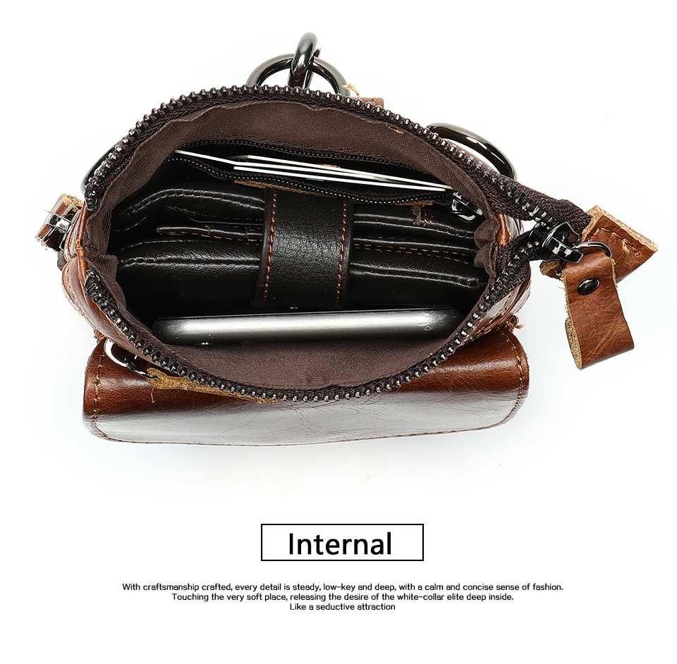 12 Shoulder Bag Leather Men's Bag Phone Belt Bag Men Pouch Male Small Crossbody Bags for Men Leather Genuine Messenger Bags